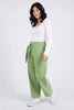 On The Go Pant - Jungle Green-Elm-As the name suggests, the On-The-Go Pants are ideal for exactly that. A busy lifestyle needs apparel that can look stylish whilst being versatile. These flat front elastic back waist pants feature a wide leg and fixed flattering waist tie and match perfectly with the on-the-go top for a stylish, comfortable set. Flat front and elastic back Wide leg Fixed waist tie Cotton jersey Designed in Australia-Pash + Evolve