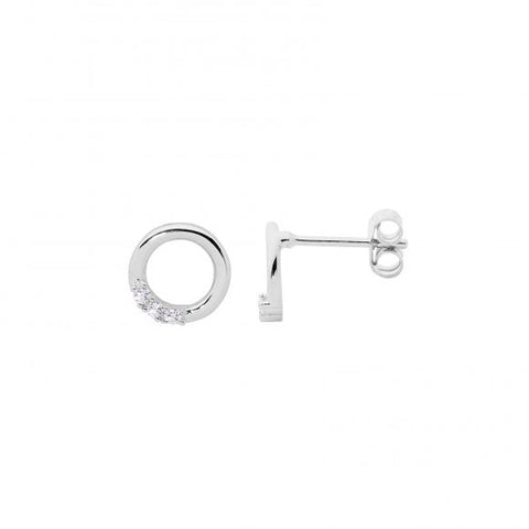 4mm wide bangle with CZ - rose gold