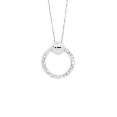 4mm wide bangle with CZ - rose gold