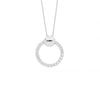 Open circle pendant ball feature - silver-Ellani-13mm Open circle pendant with ball feature WH CZ, Sterling Silver Comes packaged in gorgeous Ellani packaging-Pash + Evolve