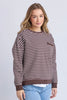 Original stripe crew - coffee/white stripe-Foxwood-Stripes just got a whole lot cooler with the Original Stripe Crew! Featuring yarn-dyed stripes and a front chest pocket, this relaxed-fit crew is perfect for those days when you want to keep it comfy yet stylish. Whether you’re chilling or out and about, this crew is all about that easy, laid-back vibe! Yarn dyed stripe Front chest pocket Relaxed Fit 100% Cotton Model is 176cm and wears size 10-Pash + Evolve