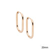 Oval hoop earrings - rose gold-Ellani-Stainless Steel with Rose Gold IP plating 20mm oval hoop Comes packaged in gorgeous Ellani packaging-Pash + Evolve