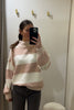 Paige knit - Ivory/Blush-Pash + Evolve-*Round neck *Long sleeve *Super soft & comfy *Ivory/Blush stripe *65% Acrylic, 35% Wool-Pash + Evolve