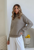 Paige knit - chocolate stripe-Pash + Evolve-*Chocolate/white stripe *Long sleeve *Round neck *65% Acrylic, 35% Wool-Pash + Evolve