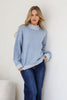 Paige knit - light blue-Pash + Evolve-*Contrast blanket stitching *Long sleeve *High neck *65% Acrylic, 35% Wool-Pash + Evolve