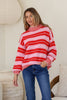 Paige knit - red/pink-Pash + Evolve-*Round neck *Long sleeve *Super soft & comfy *Red/Pink *65% Acrylic, 35% Wool-Pash + Evolve