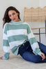 Paige stripe knit - sage-Pash + Evolve-*Round neck *Long sleeve *Super soft & comfy *Sage/ivory stripe *65% Acrylic, 35% Wool-Pash + Evolve