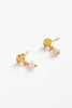 Paloma pearl drop - gold-Zarla-A delicate drop earring featuring a sculpted shell detail and soft pearl accent. Light-catching and refined, it brings a warm, coastal feel to your look. Effortless, feminine, and easy to wear. * 18K Gold Plated Solid Brass Base *Water proof: Can be worn in the ocean or pool-Pash + Evolve