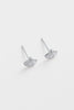 Paloma stud - silver-Zarla-A delicate stud with a softly sculpted shell-inspired form. Small yet light-catching, it brings a cool, luminous feel with a subtle coastal edge. Effortless, feminine, and easy to wear. *Rhodium Plated Solid Brass Base *Water proof: Can be worn in the ocean or pool-Pash + Evolve