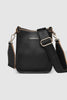 Parker Phone Crossbody Bag - Black-Louenhide-The Louenhide Parker Black Phone Crossbody Bag effortlessly combines an elevated aesthetic with everyday functionality. Whether you are heading to the office, running errands or meeting friends for coffee, this minimalistic phone bag will be your new go-to. Parker Black features an on-trend and modern portrait bag silhouette, enhanced by the contrasting stitch details in two classic colourways. Elevate your style with the adjustable webbing guitar strap or keep i