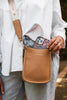 Parker Phone Crossbody Bag - Camel-Louenhide-The Louenhide Parker Camel Phone Crossbody Bag effortlessly combines an elevated aesthetic with everyday functionality. Whether you are heading to the office, running errands or meeting friends for coffee, this minimalistic phone bag will be your new go-to. Parker Camel features an on-trend and modern portrait bag silhouette, enhanced by the contrasting stitch details in two classic colourways. Elevate your style with the adjustable webbing guitar strap or keep i