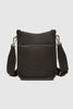 Parker phone crossbody bag - chocolate-Louenhide-The Louenhide Parker Chocolate Phone Crossbody Bag effortlessly combines an elevated aesthetic with everyday functionality. Whether you're heading to the office, running errands or meeting friends for coffee, this minimalistic phone bag will be your new go-to. Parker Chocolate features an on-trend and modern silhouette, enhanced by the contrasting stitch details in two classic colourways. Elevate your style with the sateen webbing guitar strap or keep it simp