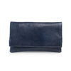 Paulie bag/clutch - navy-DUSKY ROBIN-A chic clutch, come purse that doubles as a bag. Paulie is designed to be as versatile as you are! Features include: Minimalist shape Roomy for everyday use A deep fold over main compartment Zip pocket and clutch handle on reverse 2 front pockets, one with 6 designated card pockets Dark grey chambray lining Premium YKK fittings Antique brass hardware Made from the finest, softest leather Size: 22cm length x 13.5cm width x 3cm depth-Pash + Evolve