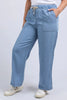 Payton chambray pant-Elm-Lightweight chambray Relaxed drawstring waist Functional patch pockets Breathable lyocell fabric-Pash + Evolve