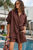 Peta oversized shirt - Chocolate-Ceres Life-Oversized fit for a relaxed look Button through Long sleeve with button closure Drop shoulder design Single chest pocket Made in organic cotton-Pash + Evolve