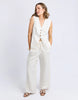 Peyton vest - vintage white-Foxwood-Add a touch of laid-back cool with the Peyton Vest. Crafted from a breezy linen blend, it features a flattering V neckline, three front buttons, and chic faux pockets for effortless style. Perfect for layering and taking your look to the next level. Front placket opening Faux welt pockets Relaxed fit 55% Linen 45% Viscose Model is wearing a size 10-Pash + Evolve