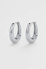 Pia hoop medium - silver-Zafino-The Pia Medium Hoop Earrings are a bold silver huggie hoop designed for effortless everyday wear and elevated styling. Featuring a smooth, rounded silhouette with a high-shine finish, these chunky silver hoops add a modern, statement touch to any jewellery stack. Perfect for stacking or wearing solo, they’re a versatile staple for both day-to-day styling and occasion wear. Metal: Silver Plated on Brass baseDimensions: 16mm outer diameter, 12mm inner diameter + 12.5mm widthWa