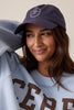 Pip Everyday Cap - Navy/White Club Logo-Ceres Life-Made with 50% pre-consumer recycled cotton Classic 6 panel style Adjustable back strap -Antique Silver metal fastening-Pash + Evolve