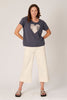 Pleat back tee - ink heart-One Ten Willow-*Heart on front *Pleat back *Cotton, Elastane, Polyester-Pash + Evolve