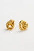 Poppy earring - gold-Zafino-Introducing the Poppy Earrings – chic studs with a mesmerising braided design. Combining timeless elegance and contemporary style, these lightweight earrings elevate any look. The intricately braided pattern adds sophistication to your ensemble, making the Poppy Earrings your go-to for understated charm on any occasion. 18K Gold Plated Solid Brass Base 14mm (w) x 17mm (L) Splash Proof: Splashes or occasional water contact-Pash + Evolve