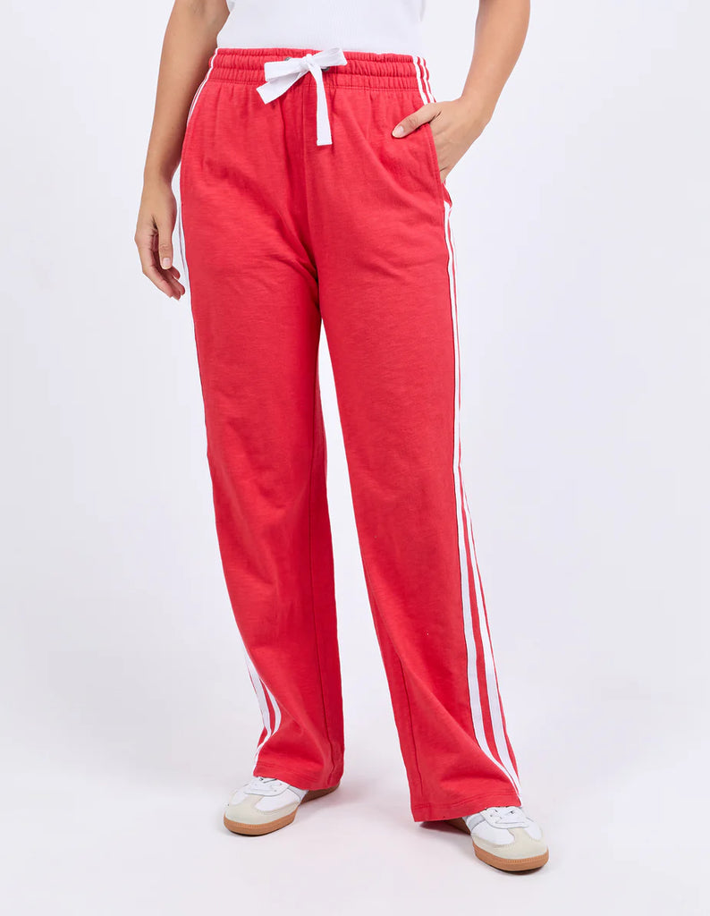 Power Pant - Red-Foxwood-Power through your day in the new Power Pants from LeisureFit. Featuring on-trend side taping, a wide elastic waist with drawcord and pockets, these 100% lightweight cotton pants truly elevate your casual style this season. Elastic waist with drawcord Side taping detail Relaxed fit 100% Cotton Model is wearing a size 10-Pash + Evolve