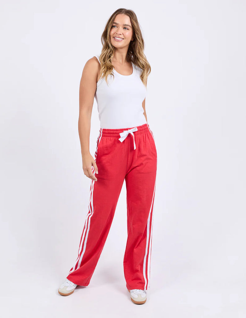 Power Pant - Red-Foxwood-Power through your day in the new Power Pants from LeisureFit. Featuring on-trend side taping, a wide elastic waist with drawcord and pockets, these 100% lightweight cotton pants truly elevate your casual style this season. Elastic waist with drawcord Side taping detail Relaxed fit 100% Cotton Model is wearing a size 10-Pash + Evolve