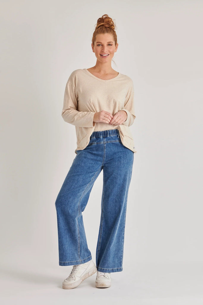 Pull On Jean - Mid Blue-One Ten Willow-Pash + Evolve