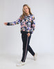 Quincy all over sweat-Elm-Exclusive all-over Elm print in stunning pops of floral colour. This 100% cotton crew will uplift your mood and your outfit instantly. Exclusive Elm print Cosy crew style Crew neckline Unbrushed Cotton Fleece Model is wearing a size 10-Pash + Evolve