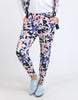 Quincy lounge pant - print-Elm-Exclusive all-over Elm print in stunning pops of floral colour. These 100% cotton lounge pants will uplift your mood and your outfit instantly. The Dressy Tracky Exclusive Elm print Tapered Leg 100% Cotton Model is wearing a size 10-Pash + Evolve