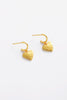 Romy hoop - gold-Zarla-A relaxed take on a classic hoop in a warm gold finish. The softly textured heart charm catches the light, adding an easy, sunlit glow to your look. Effortless, beachy, and made to be worn every day. *18K Gold Plated Solid Brass Base *Water proof: Can be worn in the ocean or pool-Pash + Evolve