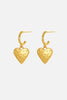 Romy hoop - gold-Zarla-A relaxed take on a classic hoop in a warm gold finish. The softly textured heart charm catches the light, adding an easy, sunlit glow to your look. Effortless, beachy, and made to be worn every day. *18K Gold Plated Solid Brass Base *Water proof: Can be worn in the ocean or pool-Pash + Evolve