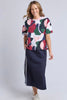 Ronja tee - abstract-elm-*Short sleeve *Round neckline *Cropped Length *Abstract print *Designed in Australia-Pash + Evolve