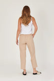 Rope Belt Pant - Stone-One Ten Willow-Straight Leg Rope Waist belt Side pockets Fabrication: 85% Cotton 15% Flex-Pash + Evolve