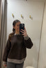 Rosie knit - chocolate-Pash + Evolve-Super soft & Warm *Relaxed fit *Chocolate *Crew neckline with blanket stitching *65% Acrylic, 35% Wool-Pash + Evolve
