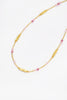 Rosie necklace - pink-Zarla-A delicate chain adorned with soft pink tones and textured accents. Light-catching and feminine, it offers a gentle pop of colour with an effortless, sunlit glow. Perfect for layering or wearing alone as a subtle, refined statement. *18K Gold Plated Solid Brass *41cm + 5cm Extender *This piece is handmade and not recommended to be worn in water-Pash + Evolve