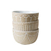 S/3 Condiment Bowls - natural-Robert gordon-Natural Entertainer is designed for effortless hosting, with pieces that feel as grounding as they are beautiful. Made from unglazed speckled clay, each form is etched with subtle detail. The range is raw, tactile, and quietly refined. Set of 3 bowls Made from high fired stoneware Microwave & Dishwasher safe Earthy clay body with light organic glaze 11 x 6.5cm-Pash + Evolve