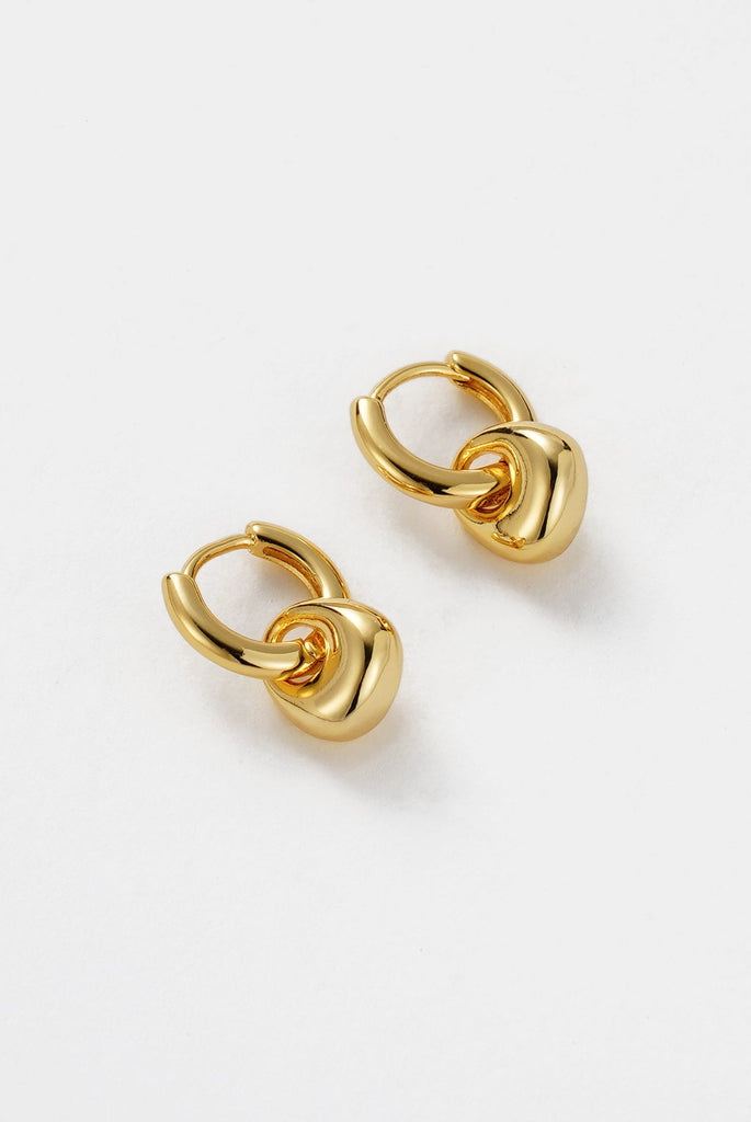 Sadie hoop - gold-Zafino-*Metal: 18K Gold Plated on Brass*Dimensions: 8mm x 15mm*Water Resistant: Splash proof, not recommended to be worn in the ocean or pool-Pash + Evolve