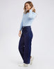 Sarah wide leg jean - indigo denim-Foxwood-A new high-rise jean featuring front patch pockets, a fitted waist and slightly wide leg. Wide leg High rise Front pockets Cotton Elastane Model is 176cm and wears Size 8-10-Pash + Evolve