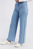 Sarah wide leg jean - light blue-Foxwood-A new high-rise jean featuring front patch pockets, a fitted waist and slightly wide leg. Fixed waist Wide leg fit Front pockets Rigid Denim Model is 176cm and wears Size 8-10-Pash + Evolve