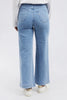 Sarah wide leg jean - light blue-Foxwood-A new high-rise jean featuring front patch pockets, a fitted waist and slightly wide leg. Fixed waist Wide leg fit Front pockets Rigid Denim Model is 176cm and wears Size 8-10-Pash + Evolve