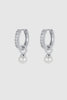 Scarlette hoop - Silver-Zafino-Classic with a refined touch, the Scarlette Hoop features a delicate pearl drop that brings softness and elegance to the design. A beautiful piece that transitions effortlessly from day to night. Silver Plated Solid Brass Base 11.5mm outer diameter, 8.5mm inner diameter + 18mm total length Splash Proof: Splashes or occasional water contact-Pash + Evolve
