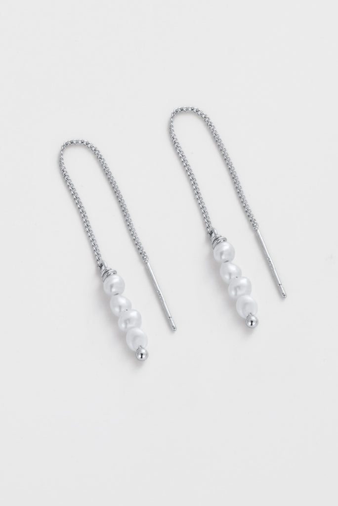 Scarlette thread earring - silver