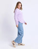 Signature Crew - Orchid-Foxwood-Our must-have Signature Crew is the perfect mix of comfort and style. Featuring classic Foxwood embroidery on the chest, this crew is all about the little details—think raw edge finishes and a flattering curved hemline. Designed for everyday ease, it’s your go-to layer for those laid-back, effortlessly cool looks. Front chest embroidery Raw edge detail Curved hem 100% Cotton Our model is 176cm and wears Size 10-Pash + Evolve