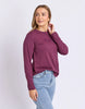 Signature Long Sleeve Tee - Plum-Foxwood-For that classic Foxwood style, the Signature Long Sleeve Tee brings timeless comfort with a fresh update. Featuring a beautifully embroidered front chest design, this long sleeve version offers all the laid-back charm you love. With rolled cuff sleeves and a curved hemline, it’s the perfect blend of easygoing and elevated. Whether you’re layering or wearing it solo, this tee is your new go-to for effortless style. Front chest embroidery Curved Hem Relaxed fit 100% 