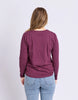 Signature Long Sleeve Tee - Plum-Foxwood-For that classic Foxwood style, the Signature Long Sleeve Tee brings timeless comfort with a fresh update. Featuring a beautifully embroidered front chest design, this long sleeve version offers all the laid-back charm you love. With rolled cuff sleeves and a curved hemline, it’s the perfect blend of easygoing and elevated. Whether you’re layering or wearing it solo, this tee is your new go-to for effortless style. Front chest embroidery Curved Hem Relaxed fit 100% 