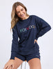 Simplified Confetti Crew - Navy-Foxwood-Say hello to your new feel-good fave. The Simplified Confetti Crew brings all the comfort with a playful twist. With multicoloured embroidery on the chest, raw edge details, and a curved hem that flatters every fit, it's the kind of piece you'll want to wear on repeat. Easy to throw on, even easier to love. One colour just won’t be enough. Front chest multicoloured embroidery Raw edge detail Curved hem 100% Cotton Model is wearing a size 10-Pash + Evolve