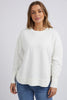 Simplified Crew - Ecru-Foxwood-The Simplified Crew is the perfect throw over for your everyday wardrobe. With its round neck, hi-lo hemline, side splits with raw edging & the classic Foxwood logo, you are going to want one in every colour. 100% UNBRUSHED COTTON FLEECE Our model wears size 10 Designed in Australia-Pash + Evolve