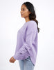 Simplified Crew - Lavender-Foxwood-The Simplified Crew is the perfect throw over for your everyday wardrobe. With its round neck, hi-lo hemline, side splits with raw edging & the classic Foxwood logo, you are going to want one in every colour. Front chest embroidery Raw edge detail Curved hem 100% Cotton Model is wearing a size 10-Pash + Evolve