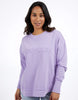 Simplified Crew - Lavender-Foxwood-The Simplified Crew is the perfect throw over for your everyday wardrobe. With its round neck, hi-lo hemline, side splits with raw edging & the classic Foxwood logo, you are going to want one in every colour. Front chest embroidery Raw edge detail Curved hem 100% Cotton Model is wearing a size 10-Pash + Evolve