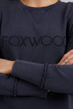 Simplified Crew - Navy-Foxwood-The Washed Simplified Crew is for the Foxwood woman on-the-go. This basic crew features the Foxwood logo embroidered in simple tonal stitching across the front. It's boxy shape and mid-length hemline make it effortless to style and wear. 100% COTTON Model wears Size 10 and is 178cm tall-Pash + Evolve